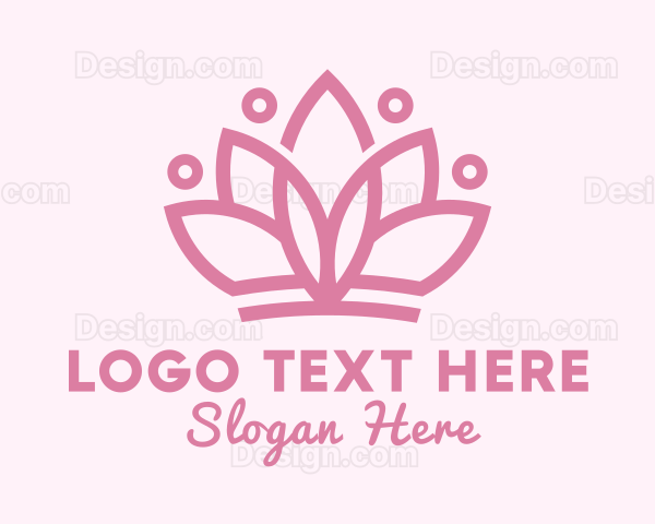 Pink Floral Crown Logo