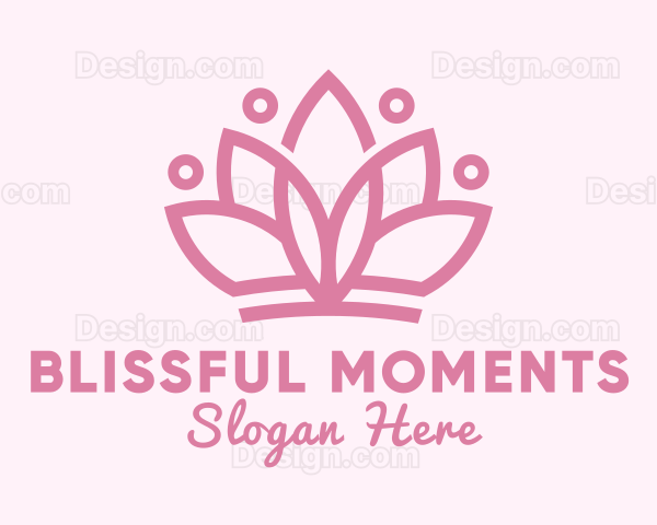 Pink Floral Crown Logo