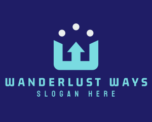 Logistics Arrow Letter W logo design