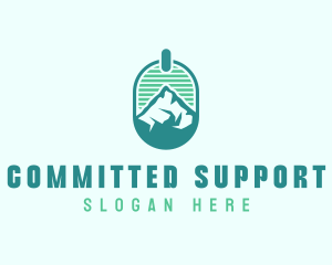 Mountain Peak Badge logo design