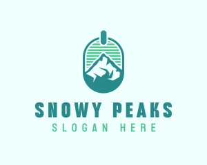 Mountain Peak Badge logo design