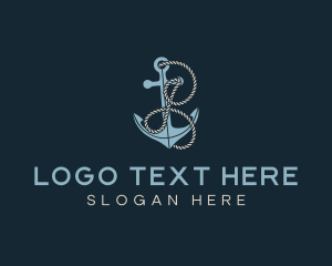 Anchor Rope Letter I logo