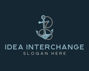 Anchor Rope Letter I logo design