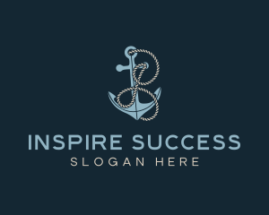 Anchor Rope Letter I logo design