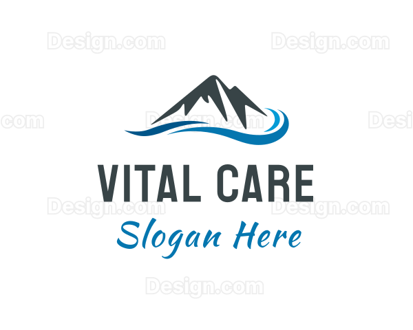 Natural Wave Mountain Logo