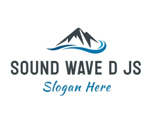 Natural Wave Mountain  logo design