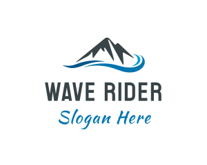 Natural Wave Mountain  logo design