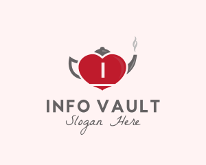 Kettle Heart Tea Pot logo design