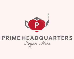 Kettle Heart Tea Pot logo design