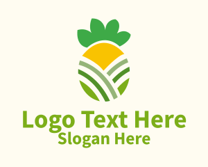 Fresh Pineapple Fruit Logo