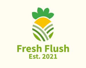 Fresh Pineapple Fruit logo design