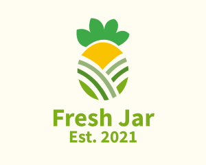 Fresh Pineapple Fruit logo design