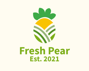 Fresh Pineapple Fruit logo design