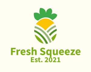 Fresh Pineapple Fruit logo design