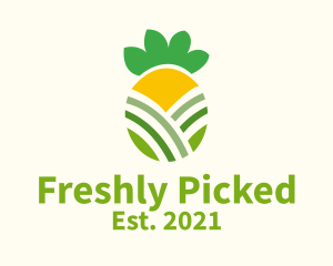 Fresh Pineapple Fruit logo design