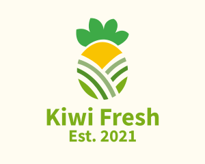 Fresh Pineapple Fruit logo design