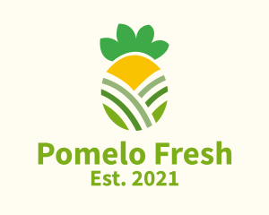 Fresh Pineapple Fruit logo design