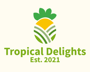 Fresh Pineapple Fruit logo design