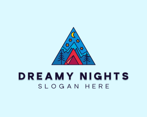 Night Forest Camping logo design