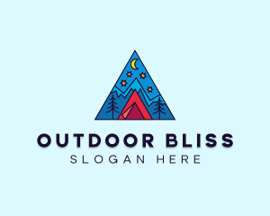 Night Forest Camping logo design