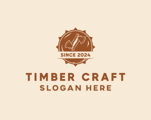 Wooden Axe Badge logo design