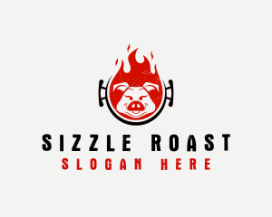Flame Roast Pig logo