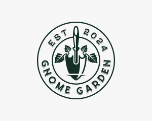 Gardener Shovel Landscaping logo design