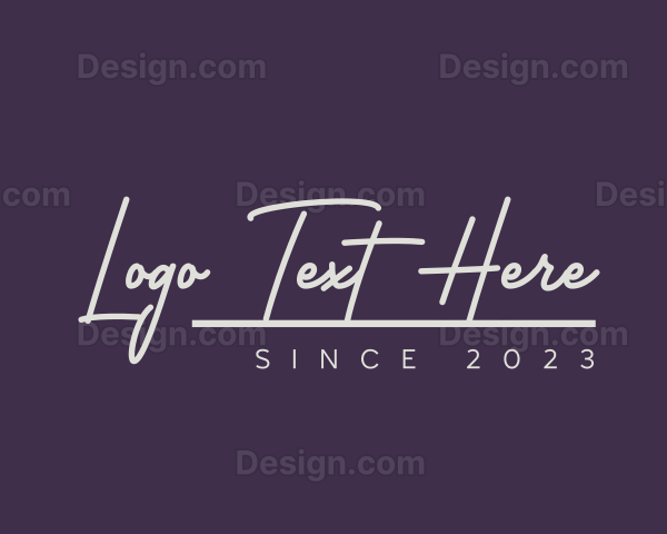 Fashion Script Business Logo