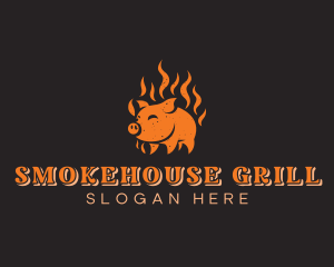 Pork Meat Barbecue logo