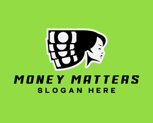 Money Cash Woman logo design