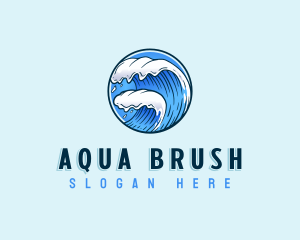 Ocean Water Wave logo design