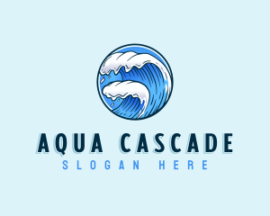 Ocean Water Wave logo design