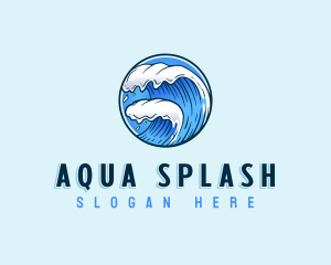 Ocean Water Wave logo design