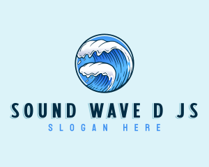 Ocean Water Wave logo design