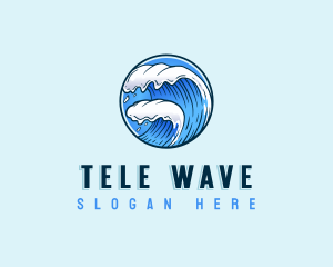 Ocean Water Wave logo design