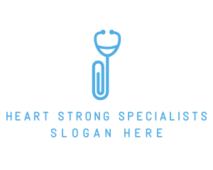 Paper Clip Stethoscope logo