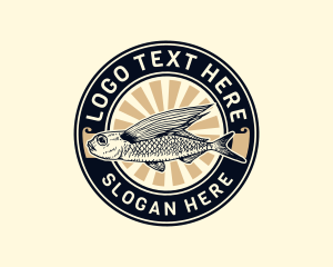 Seafood Flying Fish Logo