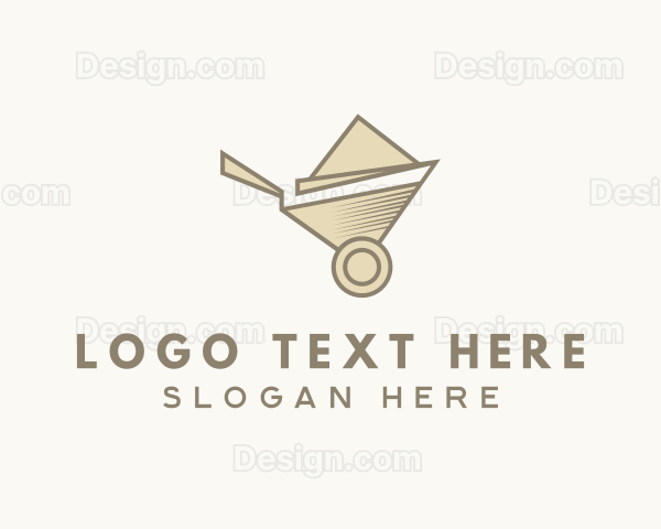 Construction Wheelbarrow Tool Logo