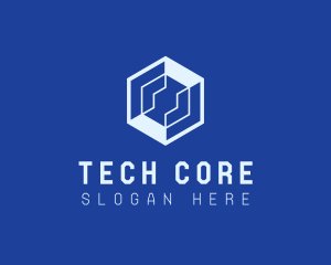 Generic Tech Hexagon logo design