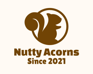 Baby Squirrel Silhouette logo design