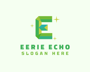 Shiny Gem Letter E logo design