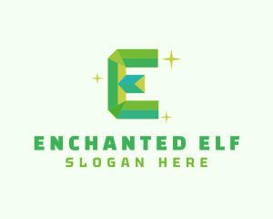 Shiny Gem Letter E logo design