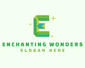 Shiny Gem Letter E logo design