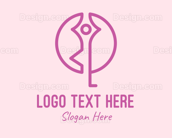 One Leg Yoga Pose Logo