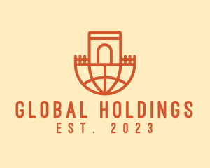 Global Castle Arch logo design