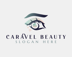 Floral Beauty Eyelashes logo design