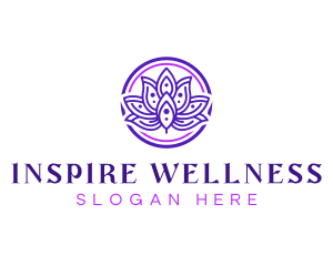 Spa Wellness Lotus logo design