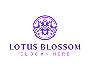 Spa Wellness Lotus logo design