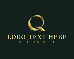 Elegant Gold Letter Q logo