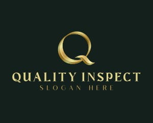 Elegant Gold Letter Q logo design